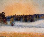 Писсарро Солнце и туман в Эраньи 1891г